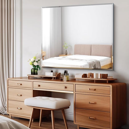 CILIBER Beveled Bathroom Mirror, 36x40 Inch Large Bathroom Mirrors - Image 2