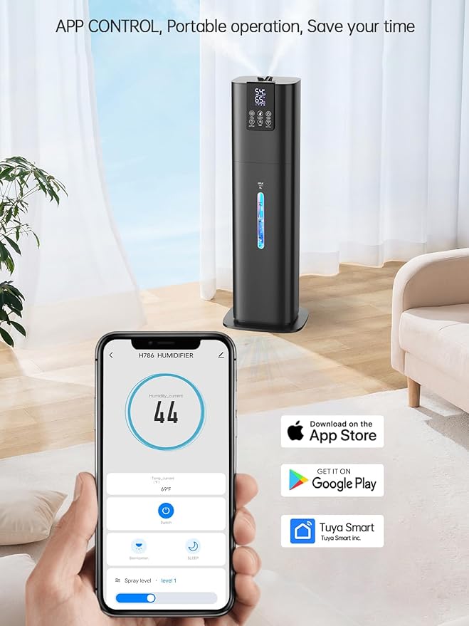 8L Smart Humidifiers for Bedroom Large Room, 2.1Gal Cool Mist Top Fill Diffuser - Image 2