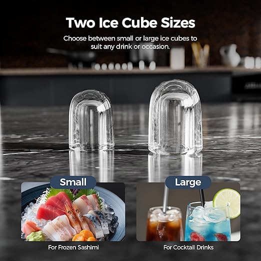 Antarctic Star Pro-Grade Countertop Ice Maker, 8 Cubes in 6 Mins, Self-Cleaning - Image 5