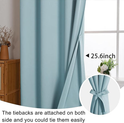 JIUZHEN Light Blue Blackout Curtains - Image 6
