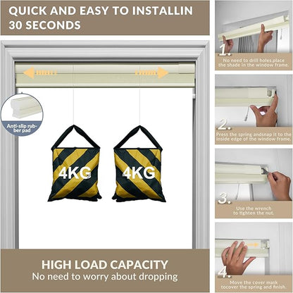 Boolegon No Drill Motorized Cellular Blinds - Image 6