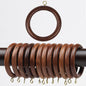 24 Pieces of 3 Inch Wooden Curtain Rod Rings, Drapery Rod Rings for 1.75-2 inch Rod Pole, Natural Rosewood (24, 2.2 INCH Inner Dia)