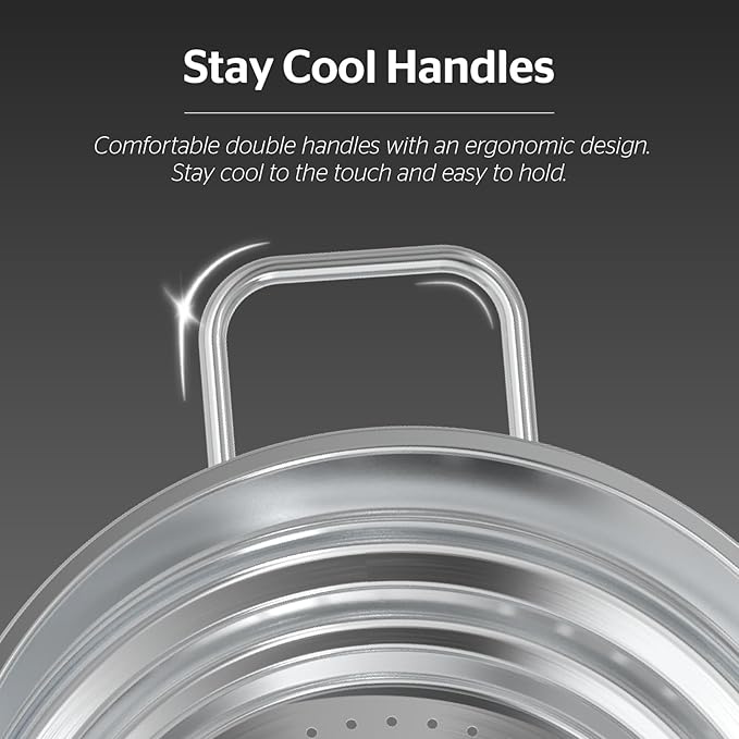 SUNHOUSE 5 Quart Stainless Steel Steamer Insert – Multi-Purpose Soup & Food - Image 5