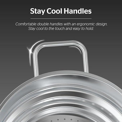 SUNHOUSE 5 Quart Stainless Steel Steamer Insert – Multi-Purpose Soup & Food - Image 5