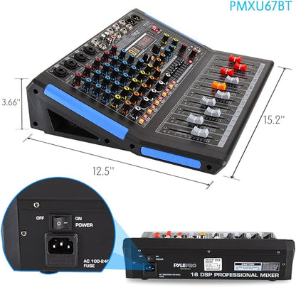 Pyle 6-Channel Bluetooth Studio Audio Mixer - Image 3