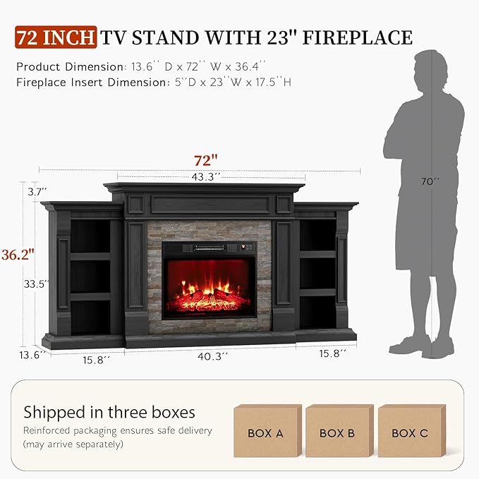 LGHM 72" Electric Fireplace - Image 7