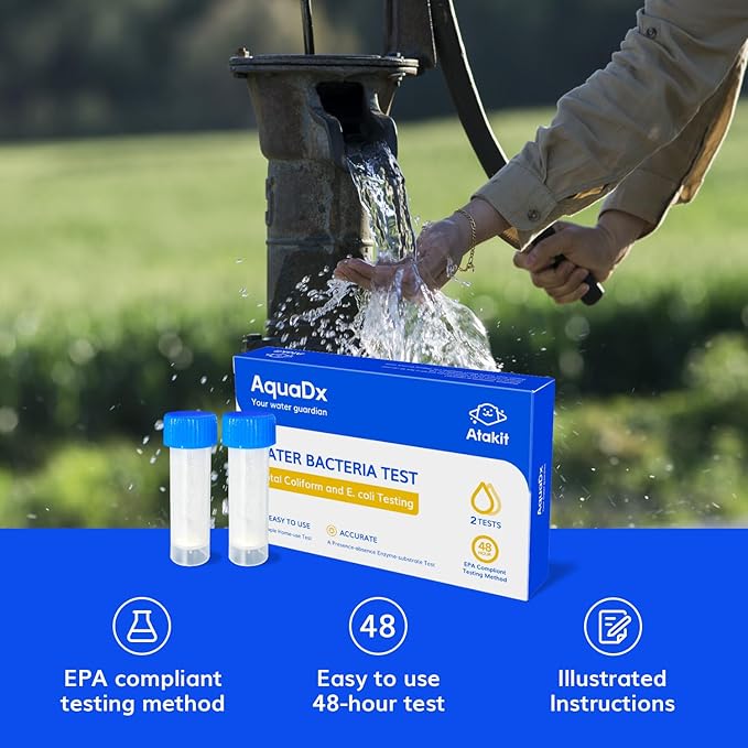 AquaDx 2 Pcs Water Bacteria Test Kit Total Coliform and E.coli Testing - Image 2
