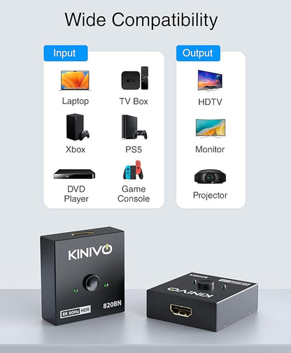 Kinivo 8K HDMI Switch 2 in 1 Out - Image 6