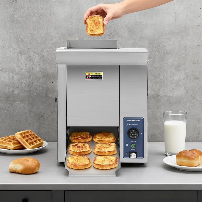 Electric Bun Toaster Machine, Commercial Double-Row Burger Buns Toaster - Image 9