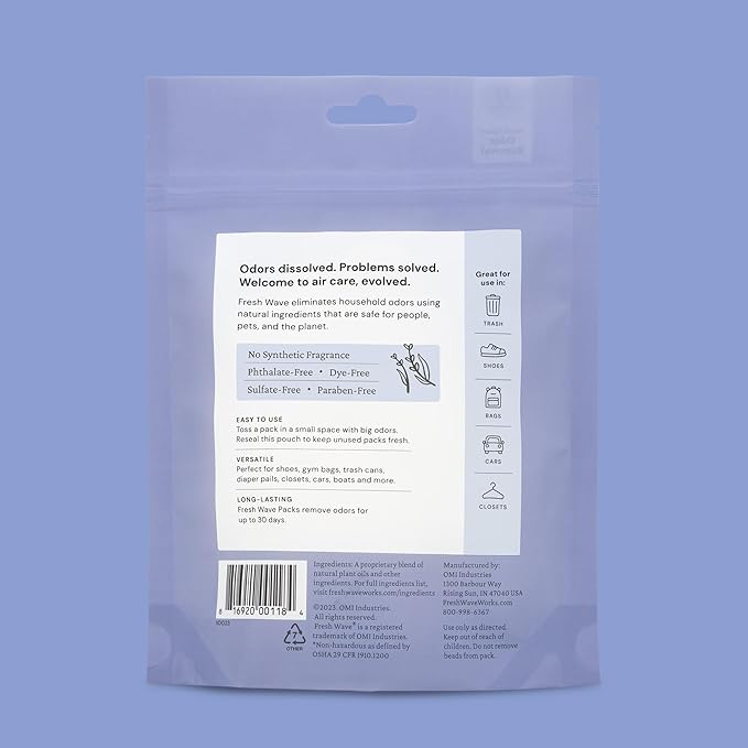 Fresh Wave Lavender Odor Eliminating & Deodorizing Packs | Bag of 6 | Safer - Image 8
