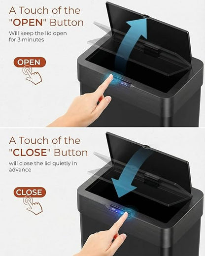 TLSUNNY 16 Gallon Motion Sensor Trash Can, Touchless Automatic Garbage Can - Image 5