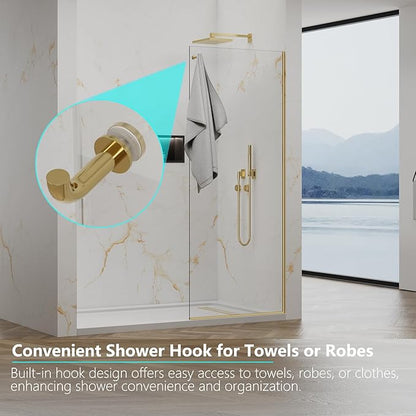Shower Screen, 3/8" Tempered Glass, Shower Wall Panels, Fix Shower Glass Screen - Image 4