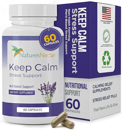 Nature's Nectar Anxiety and Stress Relief Supplements – Keep Calm Capsules by NaturesNectar
