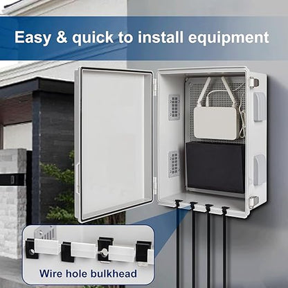 Electrical Junction Box, Ventilated Design, Cable Grommets, Indoor/Outdoor Use - Image 3
