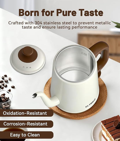 Gooseneck Electric Kettle, 1L Water Boiler, Pour Over Coffee & Tea, 1000W Fast - Image 5