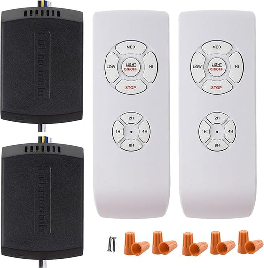 LPHUMEX 2 Pack Universal Ceiling Fan Remote Control Kits, Small Size Receiver by LPHUMEX