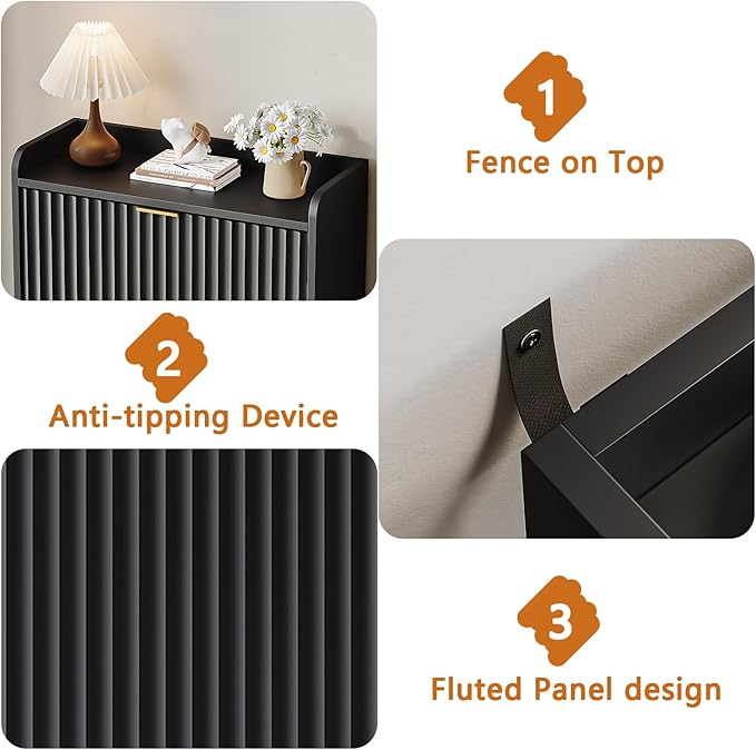 CHUWELL Fluted Shoe Cabinet Storage - Image 6