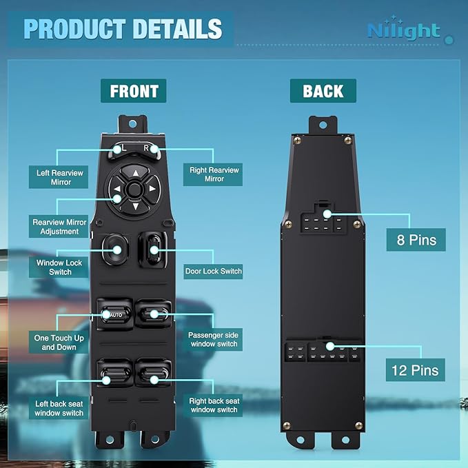 Nilight Power Master Window Switch Compatible - Image 3