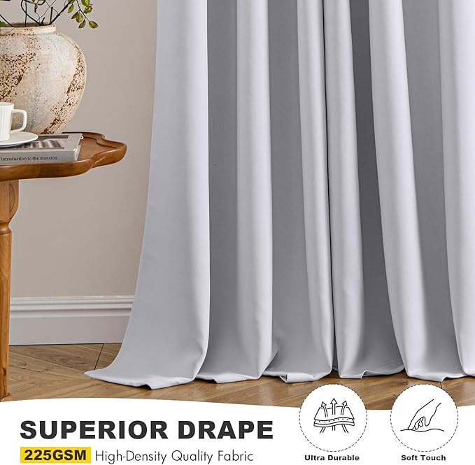 MIULEE Bedroom Blackout Curtains Thermal Insulated Room Darkening Drapes - Image 5