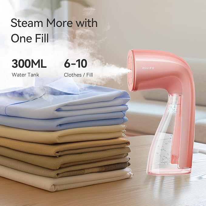 HiLIFE Steamer for Clothes, 1100W Clothes Steamer, Fast Wrinkle Removal - Image 3