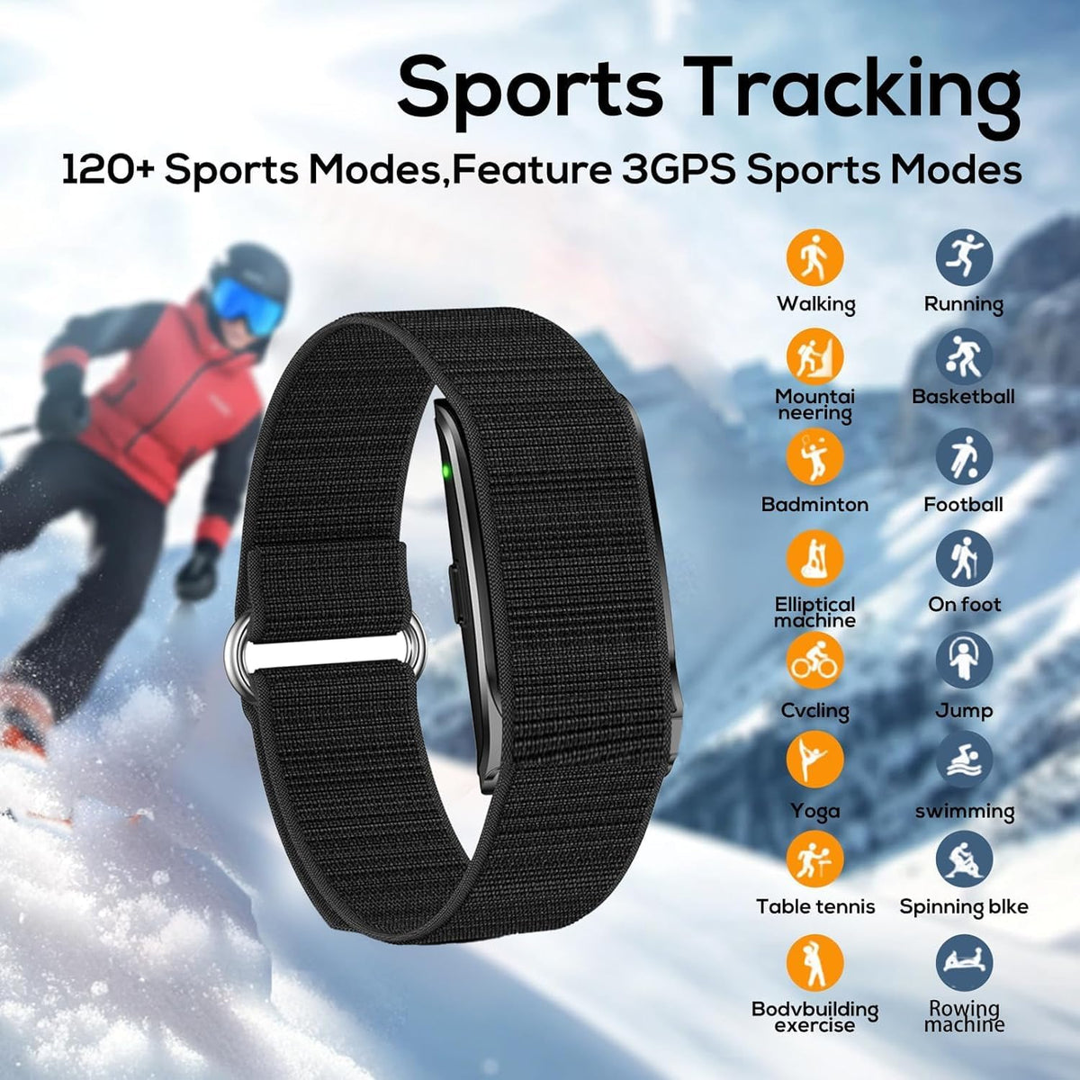 health smart bracelet, activity & fitness trackers/spo2/ heart, close-up detail