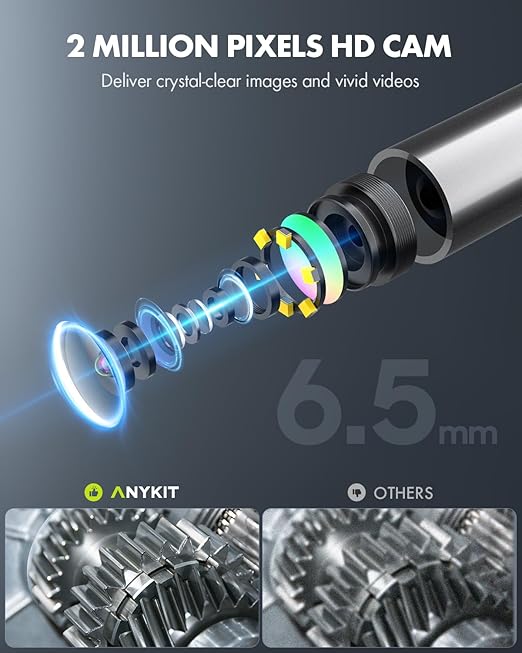 Anykit 360° Articulated Engine Endoscope, Aviation Hole Sight - Image 3