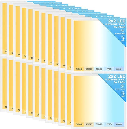 AIKVSXER 24 Pack 2x2 LED Flat Panel Light, Bright 6500LM Kitchen Laundry Flush by AIKVSXER