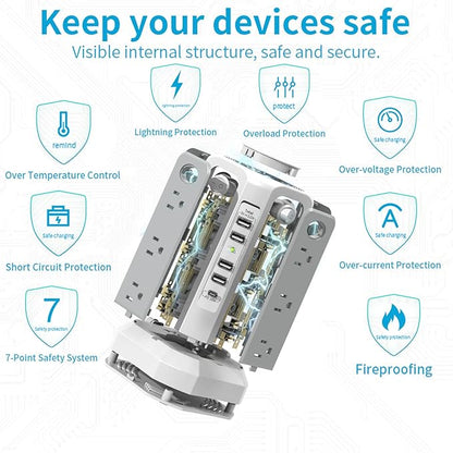 Surge Protector Power Strip Tower - Image 6