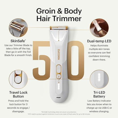 MANSCAPED® The Lawn Mower® 5.0 Ultra Men's & Women's Groin & Body Hair Trimmer - Image 2
