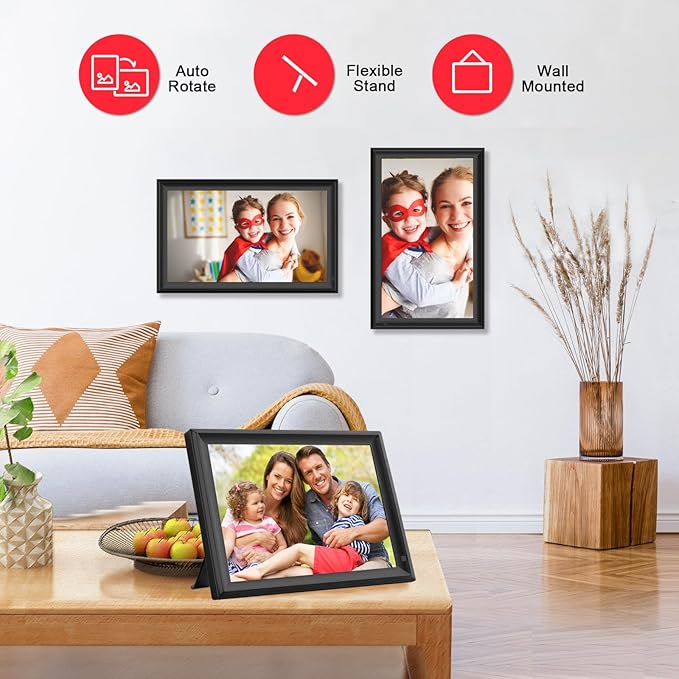 FRAMEO WiFi Digital Picture Frame 32GB Smart 15.6 Inch Digital Photo Frame FHD - Image 6