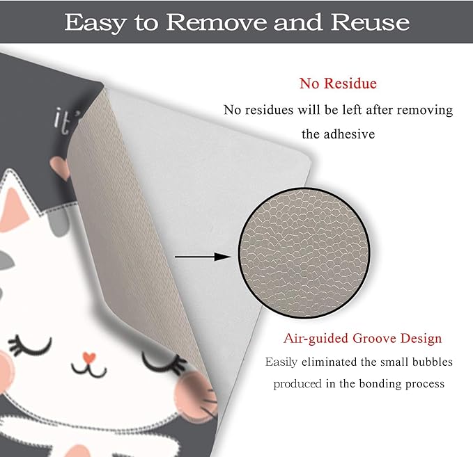 Laptop Skin Sticker Decal, Decorative Waterproof Removable, Cute Cat - Image 4