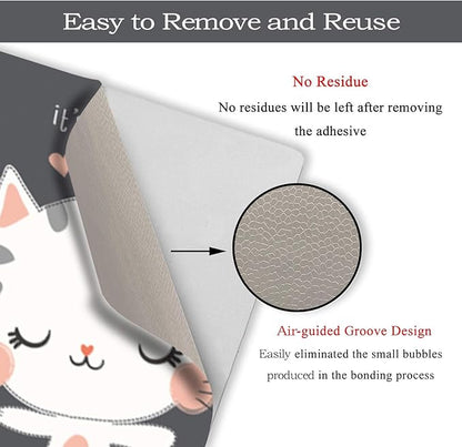 Laptop Skin Sticker Decal, Decorative Waterproof Removable, Cute Cat - Image 4