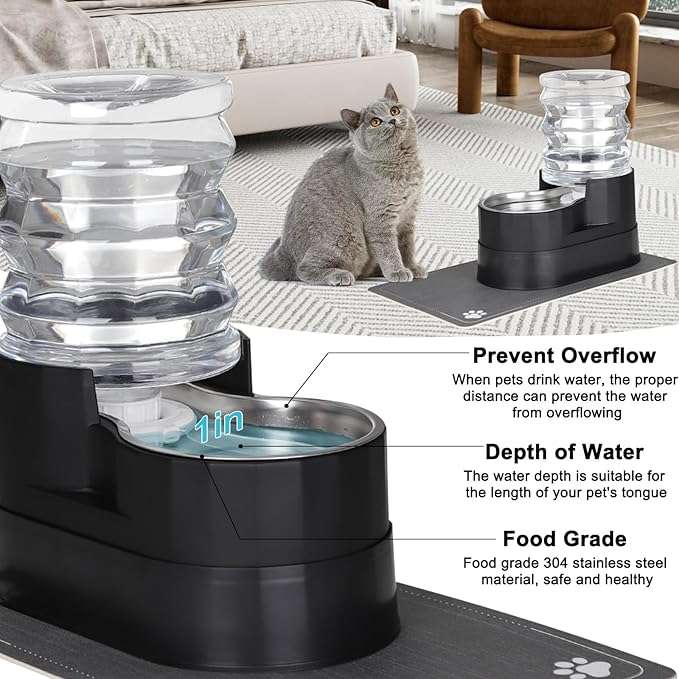 RIZZARI Automatic Cat Water Dispenser: Large 5L Black - Image 7