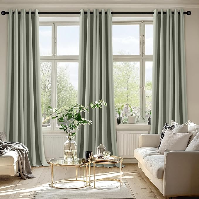 MIULEE Sage Green Blackout Curtains - Image 6