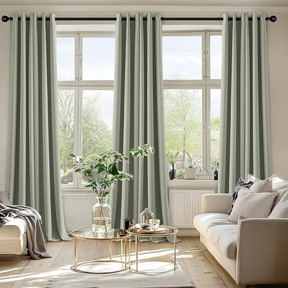 MIULEE Sage Green Blackout Curtains - Image 6
