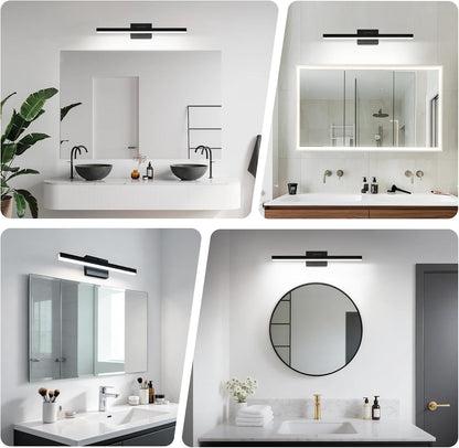 izorro modern bathroom vanity light 24 inch, rotatable, front angle view