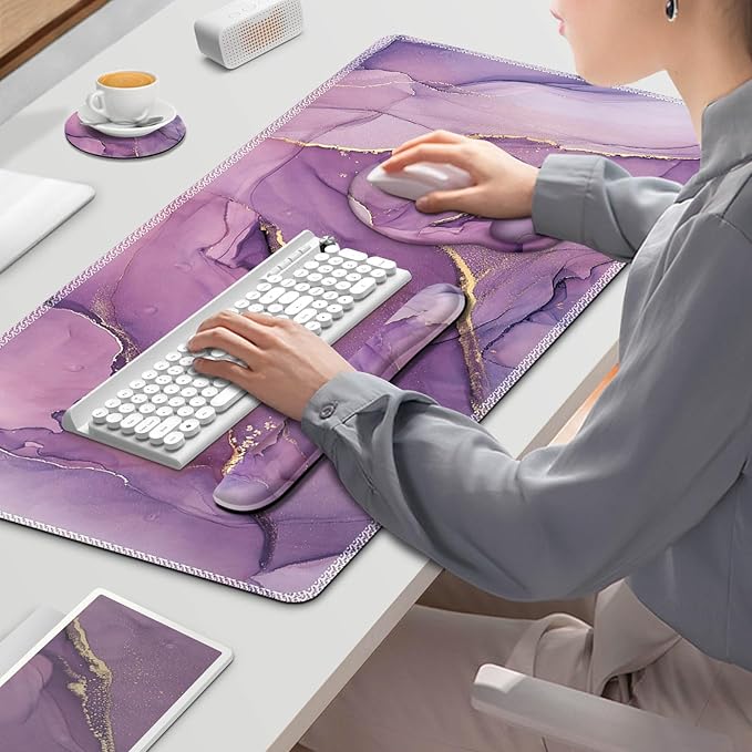 ToLuLu Desk Mat, XXL Large Mouse Pad Wrist Support Set，4 in1 Gaming Mousepad - Image 9