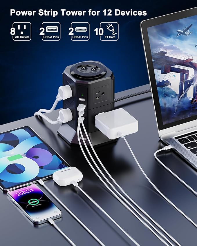 Surge Protector Power Strip - Image 2