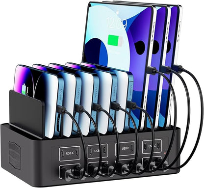 150W/35A Charging Station for Multiple Devices, 16 Port USB C Fast Charging by Yoodarmx