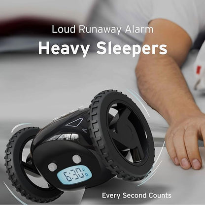 CLOCKY Extra Loud Alarm Clock for Heavy Sleepers on Wheels Rolls Runaway - Image 4