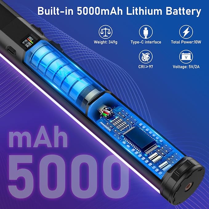 360° Full Color RGB Led Video Light Stick Wand, Unicucp 2600-9600K Photography - Image 3
