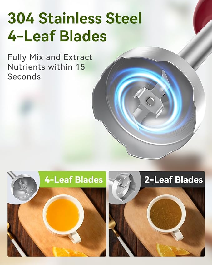 Immersion Blender 5 in 1 Hand Blender, Abuler 1000W Hand Mixer Stick, 12 Speed - Image 2