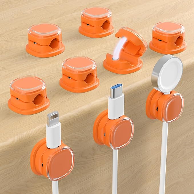 Magnetic Cable Clips, Adjustable Cord Holder Management, Adhesive Wire Keeper by COOCAT