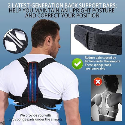 Posture Corrector for Men and Women, Adjustable Back Brace for Back, Neck and - Image 5
