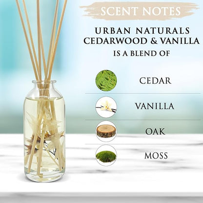 Urban Naturals Cedarwood & Vanilla Reed Diffuser Set | Made - Image 4