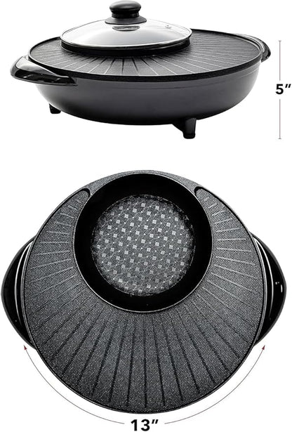 OVENTE Electric Hot Pot and Grill Combo, 2-in-1 Portable Countertop Cooker - Image 10