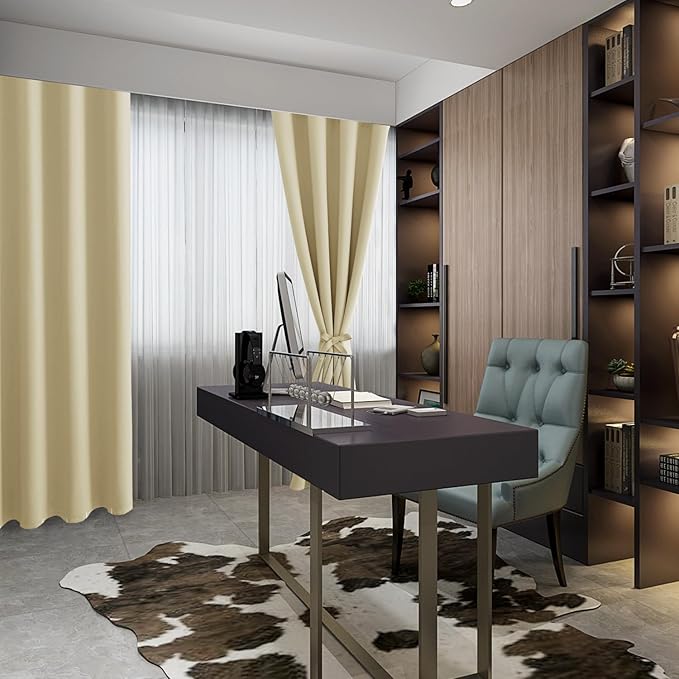 Hiasan Room Darkening Window Curtain Panels, Light Blocking, Noise Reducing - Image 8
