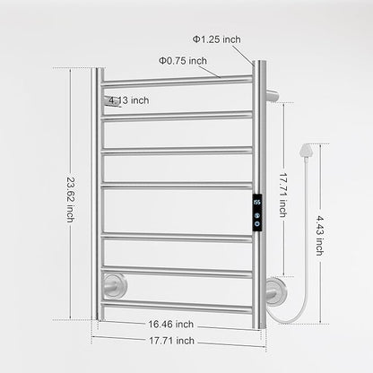 Heated Towel Rack for Bathroom Towel Warmer Racks Wall Mounted - Image 3