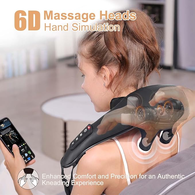 Shiatsu Back and Neck Massager, Cordless Shoulder Massager - Image 4