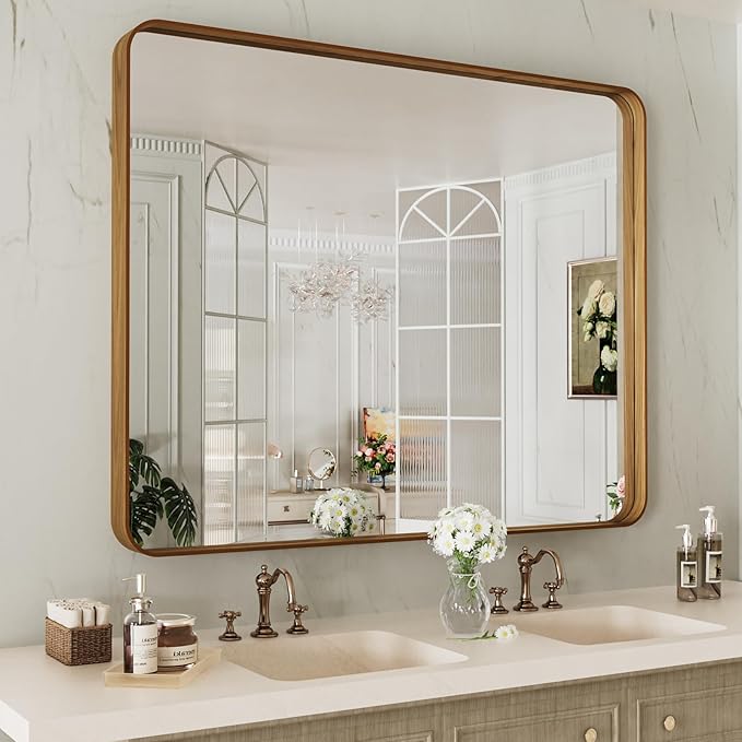 LOAAO 40X30 Inch Bathroom Mirror by LOAAO